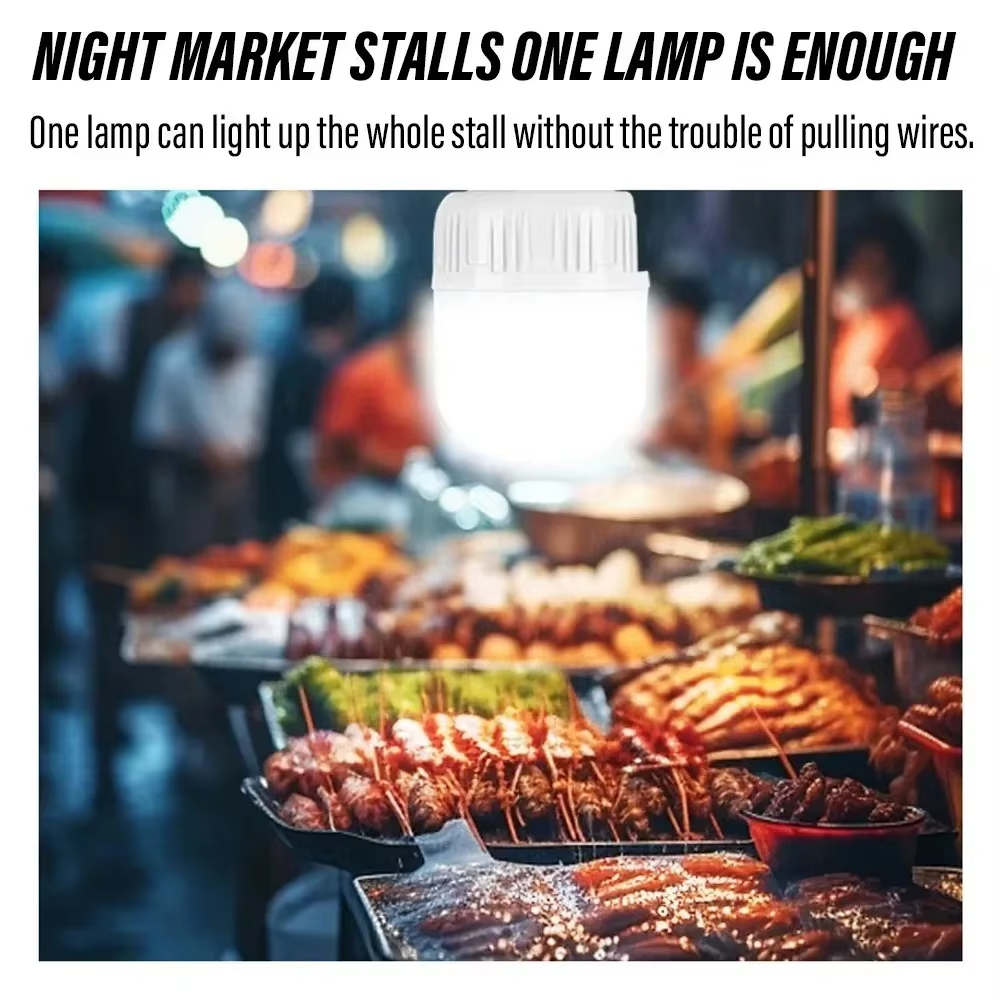 1-10Pcs Outdoor USB Rechargeable LED Lamp Bulbs High Brightness Emergency Light Hook up Camping Portable Lantern Night Lights 