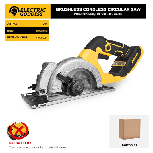 1000W Brushless Electric Circular Saw — Cordless 20V Battery-Powered Woodcutting Tool