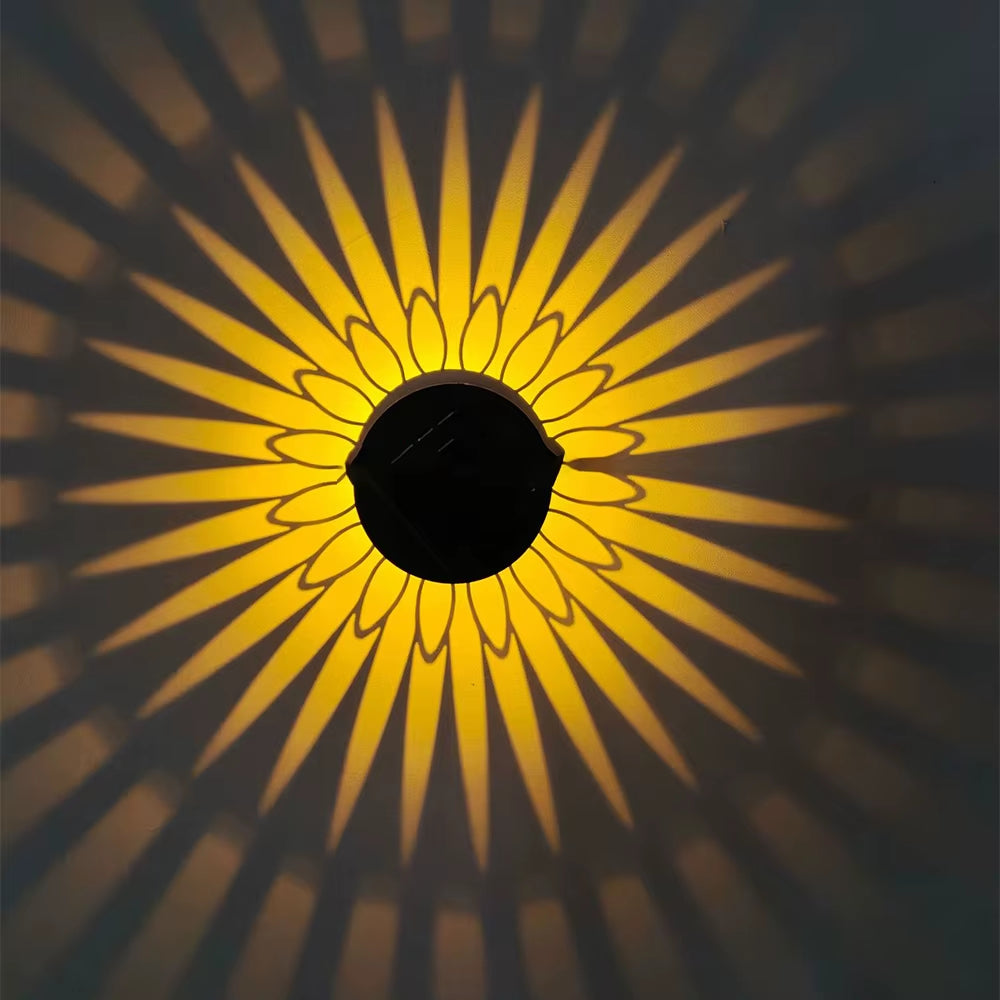 LED Solar Light IP65 Waterproof and Warm Wall Light Suitable for Garden Lawn Camping Steps Greenway Courtyard Night Light