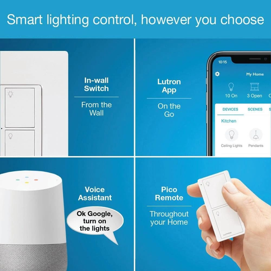Smart Light Switch Starter Kit with Hub — Multi-Platform Home Automation Control