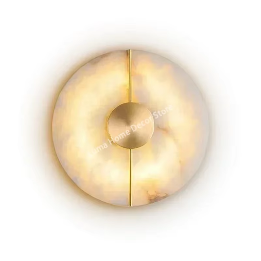 Modern Luxury Creative Marble Wall Light - Alabaster Marble Wall Sconce for Bedroom Bedside Living Room Aisle Indoor Decor