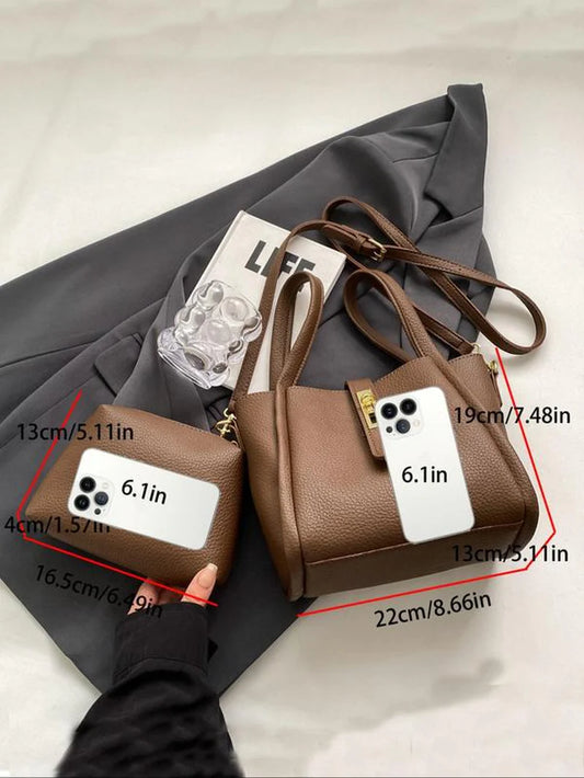 👜 Women’s Faux Leather Bucket Bag – The Everyday Essential