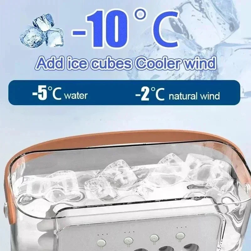 BreezeCube 3-in-1 Air Cooler – Chill, Hydrate & Glow