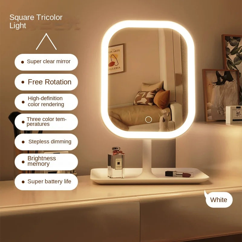 Niche Luxe LED Vanity Mirror — 3-Tone Glam Light Touch Mirror for Premium Makeup Perfection