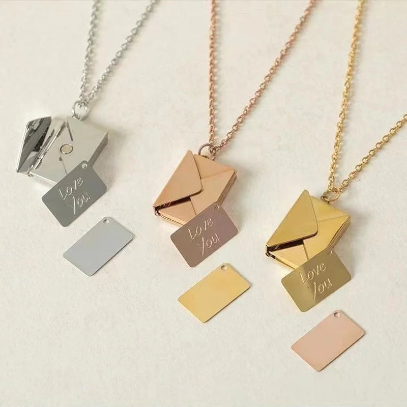 💌 Envelope Necklace Gift – “Message from the Heart” Edition