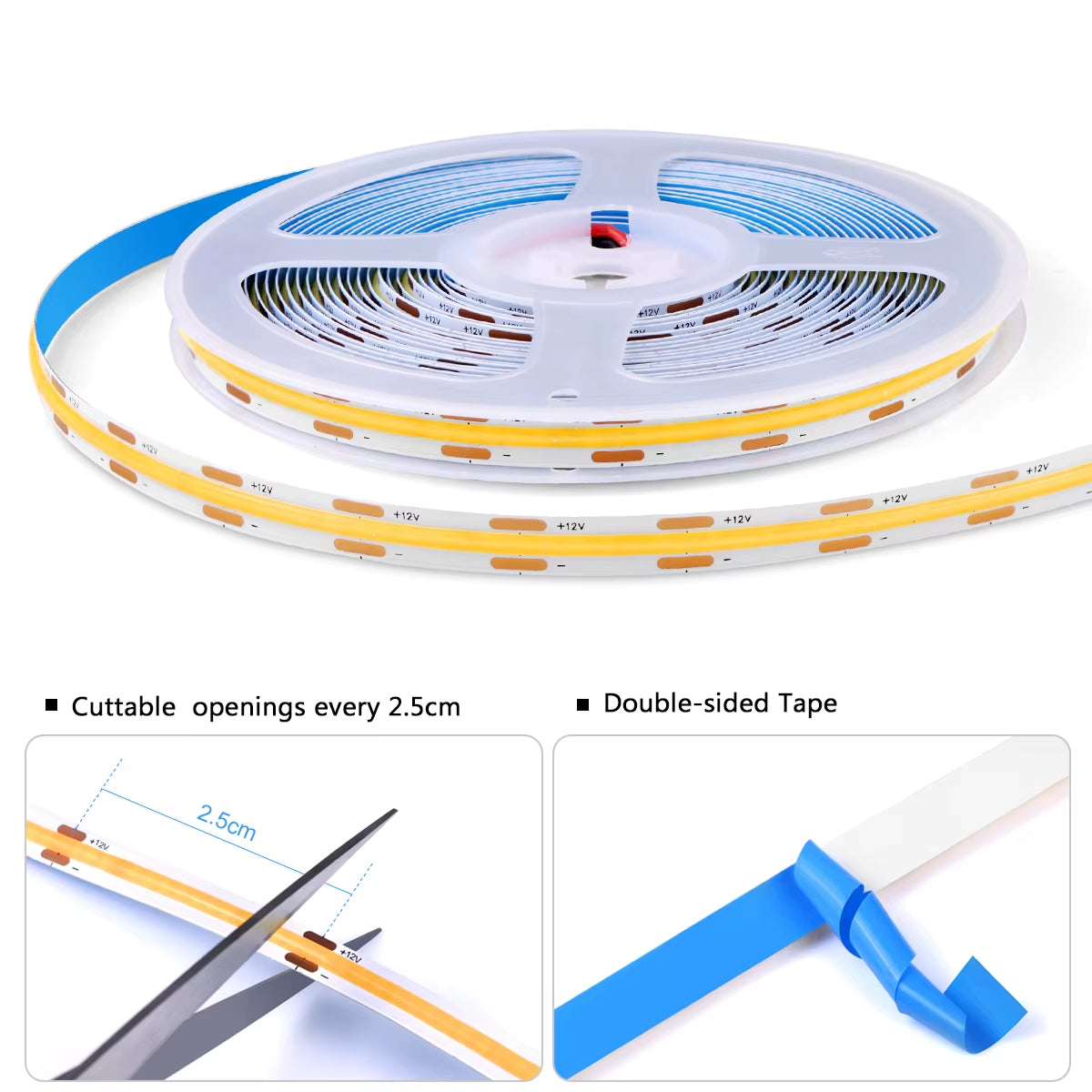 Touch‑Sensor Wood COB LED Strip — Parallel Kitchen Backlight