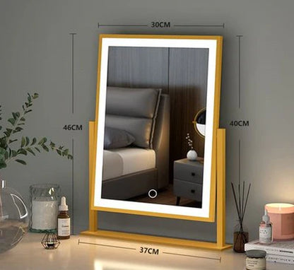 Compact Room Vanity Mirror with Light for Home Use