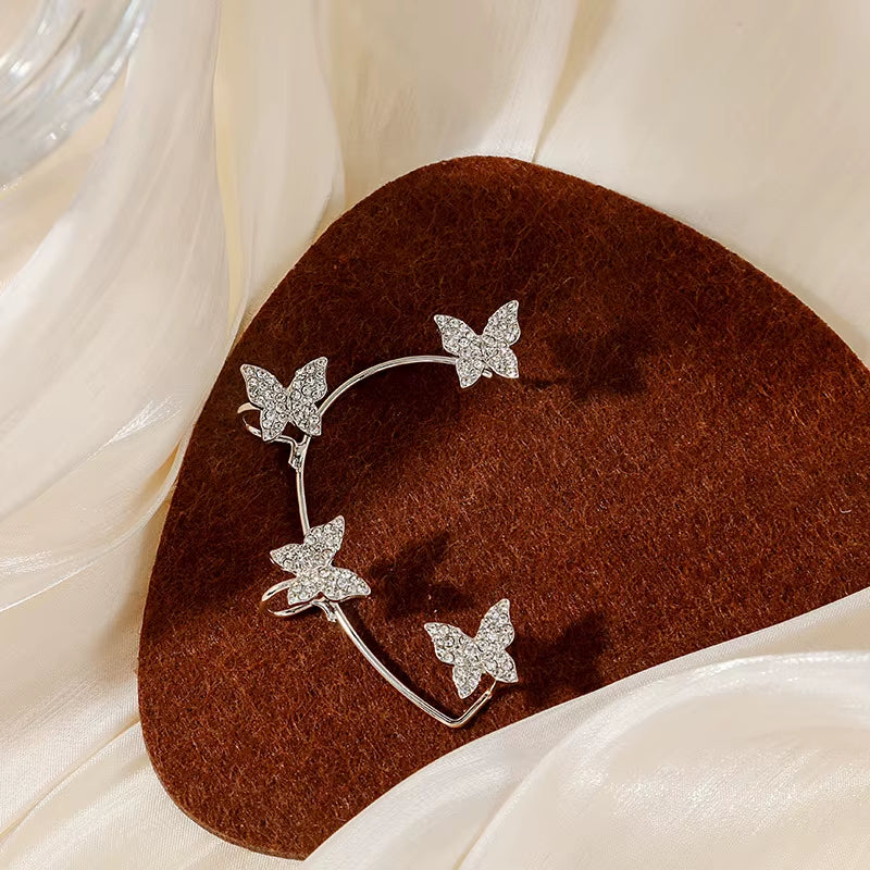 🦋 Luxury Butterfly Clip Earrings – No Piercing Needed