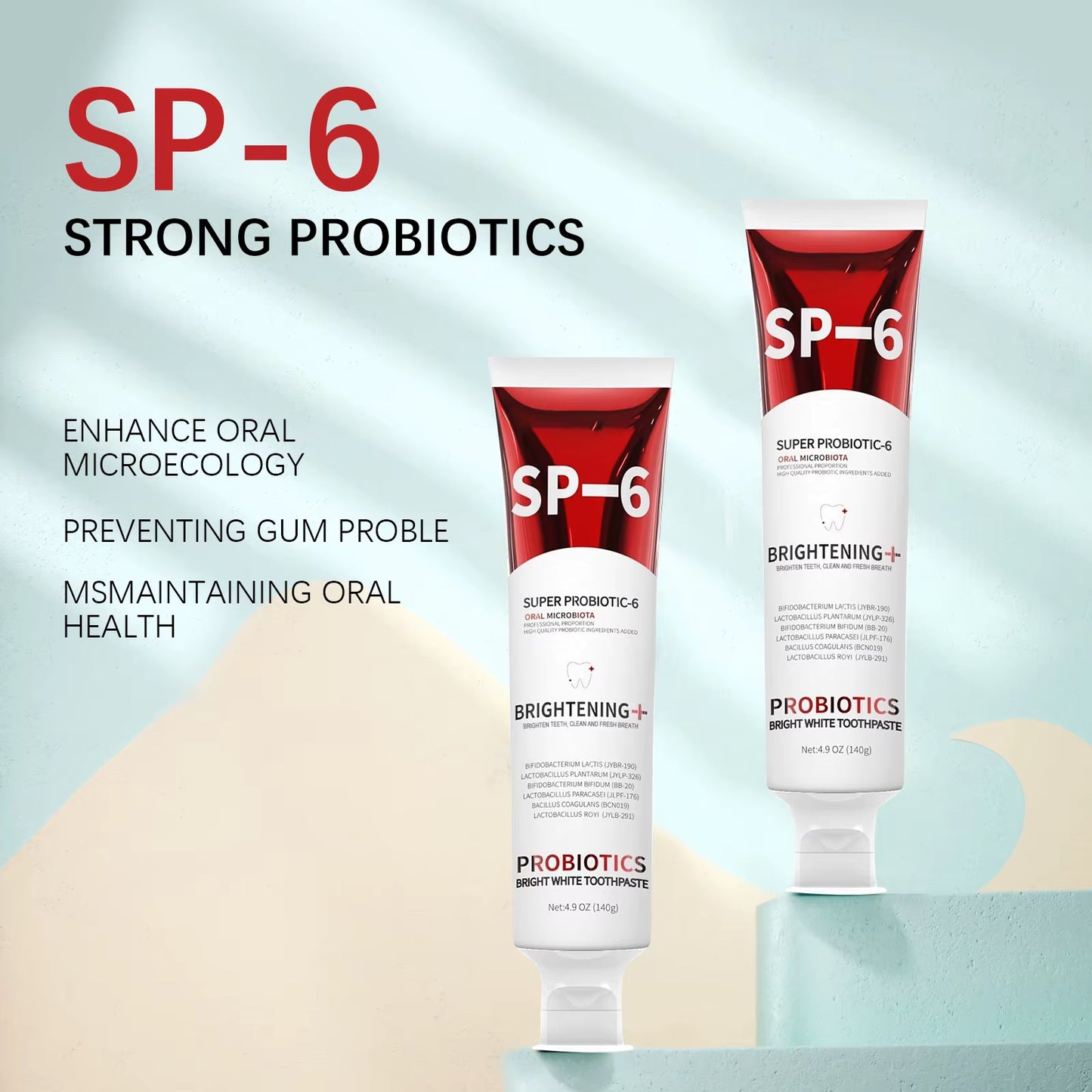 SP-6 Probiotic Whitening Toothpaste – Fresh Breath & Oral Balance