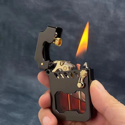  Cyber-Mecha “Torrens Tide” Transparent Kerosene Lighter — Futuristic Flame Engine for Men