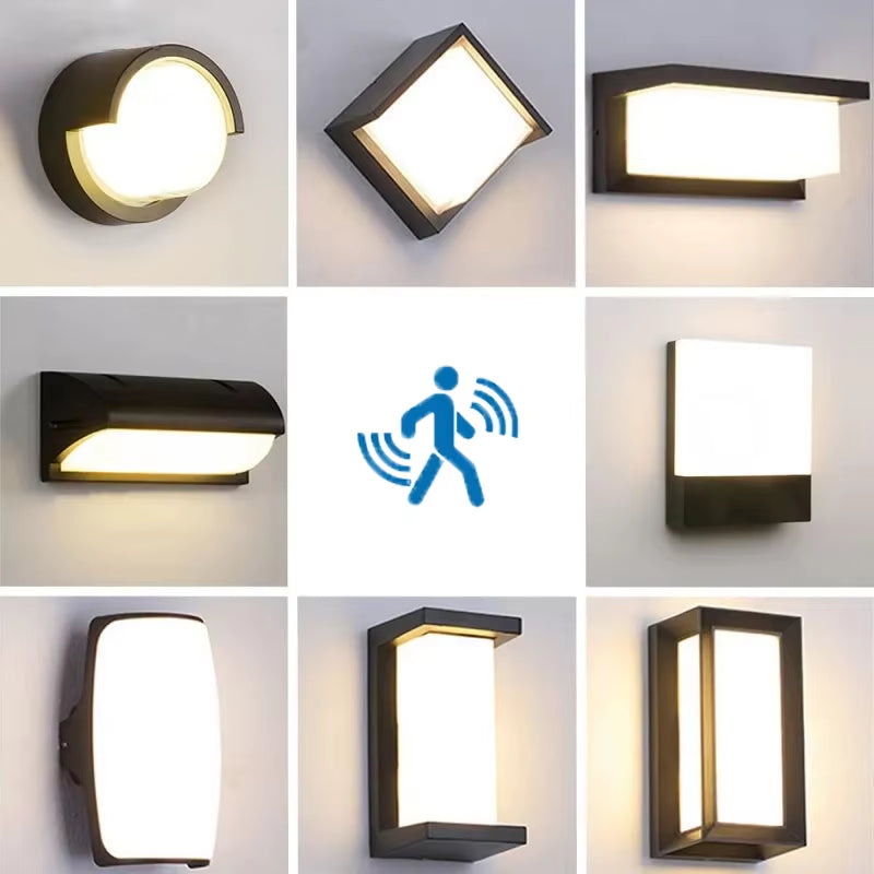 LED Wall Lamp Light Motion Sensor Radar 6W 16W AC85-265V Cold White Warm White IP66 Waterproof for Porch Outdoor Garden
