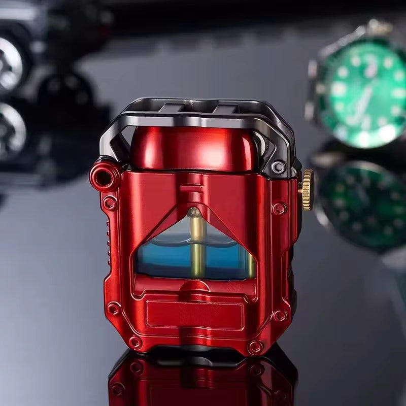  Cyber-Mecha “Torrens Tide” Transparent Kerosene Lighter — Futuristic Flame Engine for Men