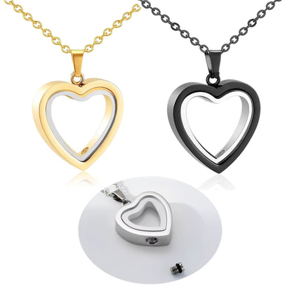 🫶🏾 Glass Heart Cremation Necklace – Eternal Memory Keepsake