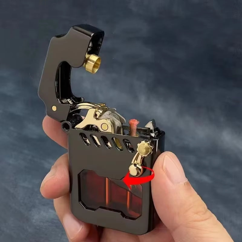  Cyber-Mecha “Torrens Tide” Transparent Kerosene Lighter — Futuristic Flame Engine for Men