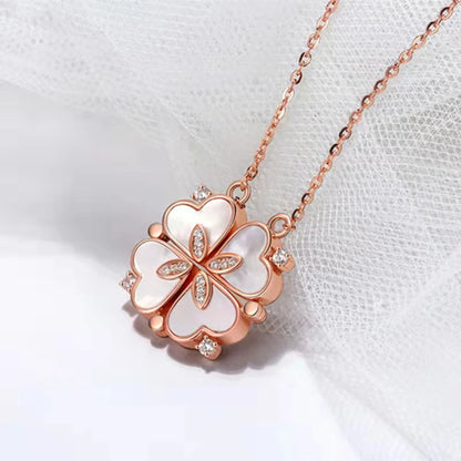 💞 316L Stainless Steel Love Magnetic Clover Necklace – Elegant Bond Jewelry