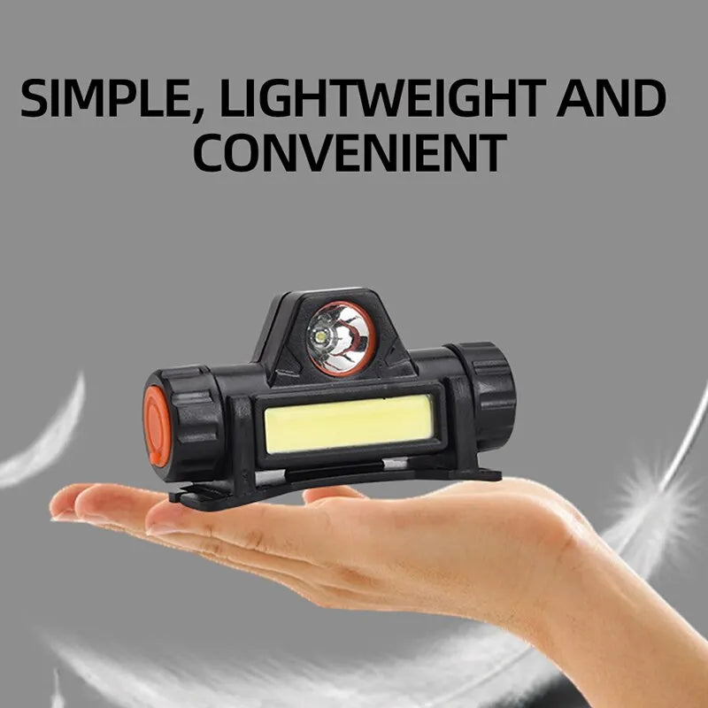 Rechargeable COB LED USB Headlamp Strong Magnetic Powerful Headlight Super Bright Waterproof Head Torch for Outdoor Fishing