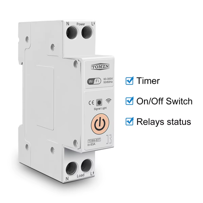 63A WiFi Smart Energy Meter Switch — TUYA Smartlife Circuit Protection & Monitoring