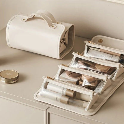 Large Capacity Folding Cosmetic Bag – Waterproof Travel Beauty Organizer