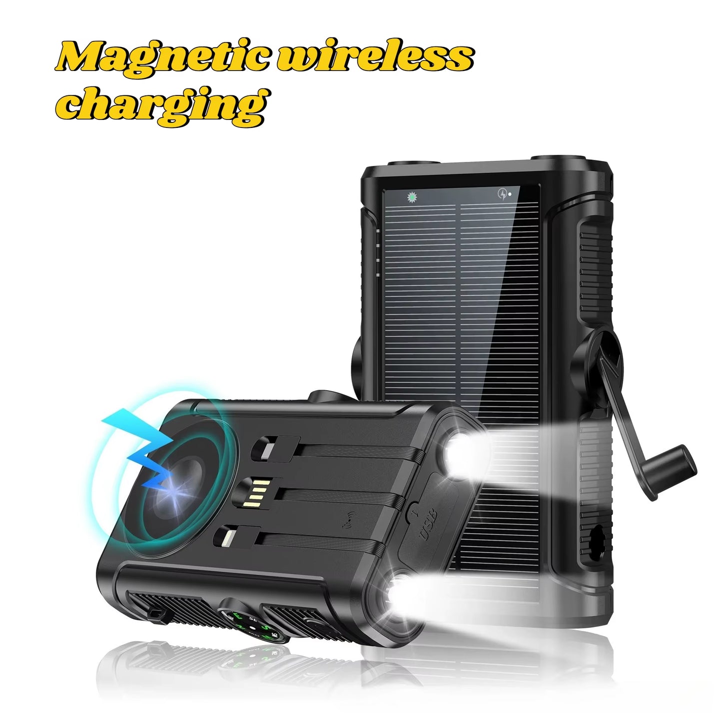 SolarForge 50,000mAh Magnetic Power Bank — Ultra-Fast 22.5W Wireless Charging • Magsafe Ready • Outdoor Survival Edition