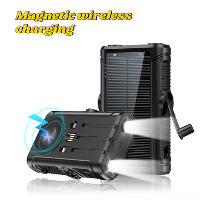 SolarForge 50,000mAh Magnetic Power Bank — Ultra-Fast 22.5W Wireless Charging • Magsafe Ready • Outdoor Survival Edition