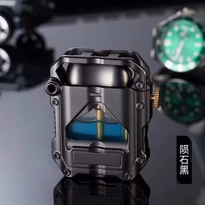  Cyber-Mecha “Torrens Tide” Transparent Kerosene Lighter — Futuristic Flame Engine for Men