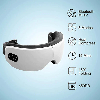 4D Smart Eye Revive Massager – Bluetooth Warmth & Wellness