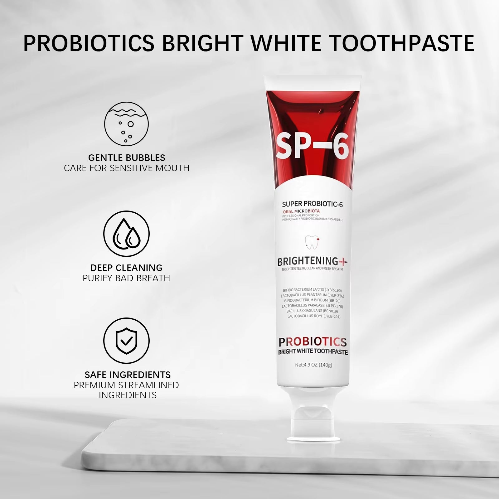 SP-6 Probiotic Whitening Toothpaste – Fresh Breath & Oral Balance