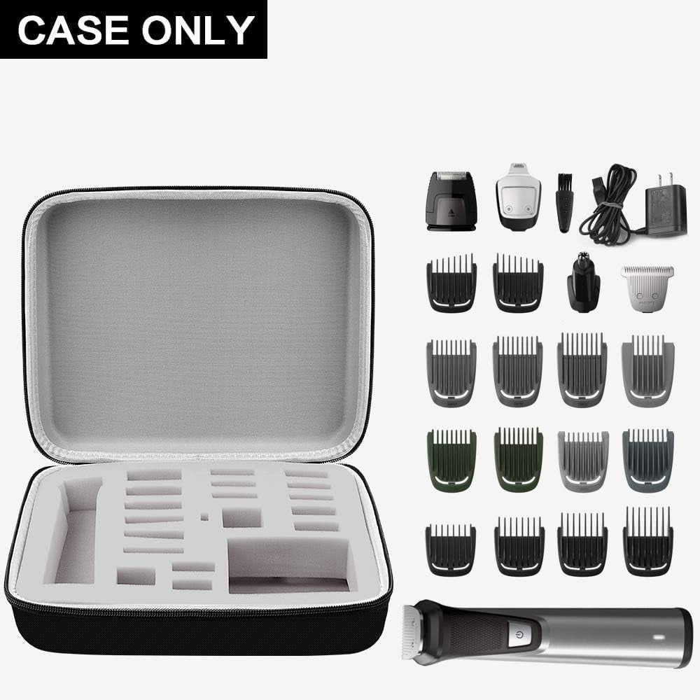 Protective Travel Case for Philips Norelco Multigroom Series 7000 & 5000 – Trimmer & Accessories Organizer (Box Only)