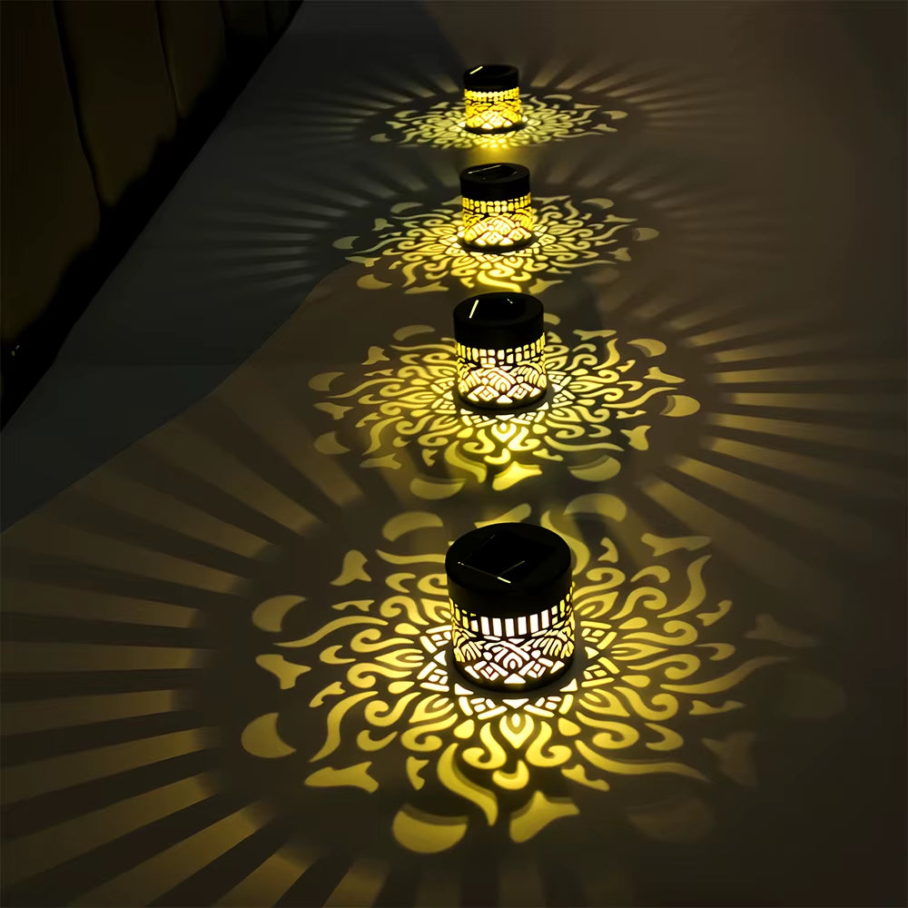 LED Solar Light IP65 Waterproof and Warm Wall Light Suitable for Garden Lawn Camping Steps Greenway Courtyard Night Light