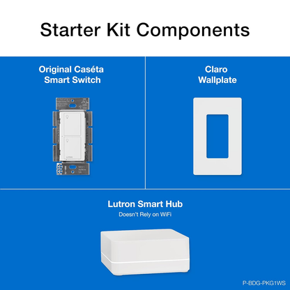 Smart Light Switch Starter Kit with Hub — Multi-Platform Home Automation Control