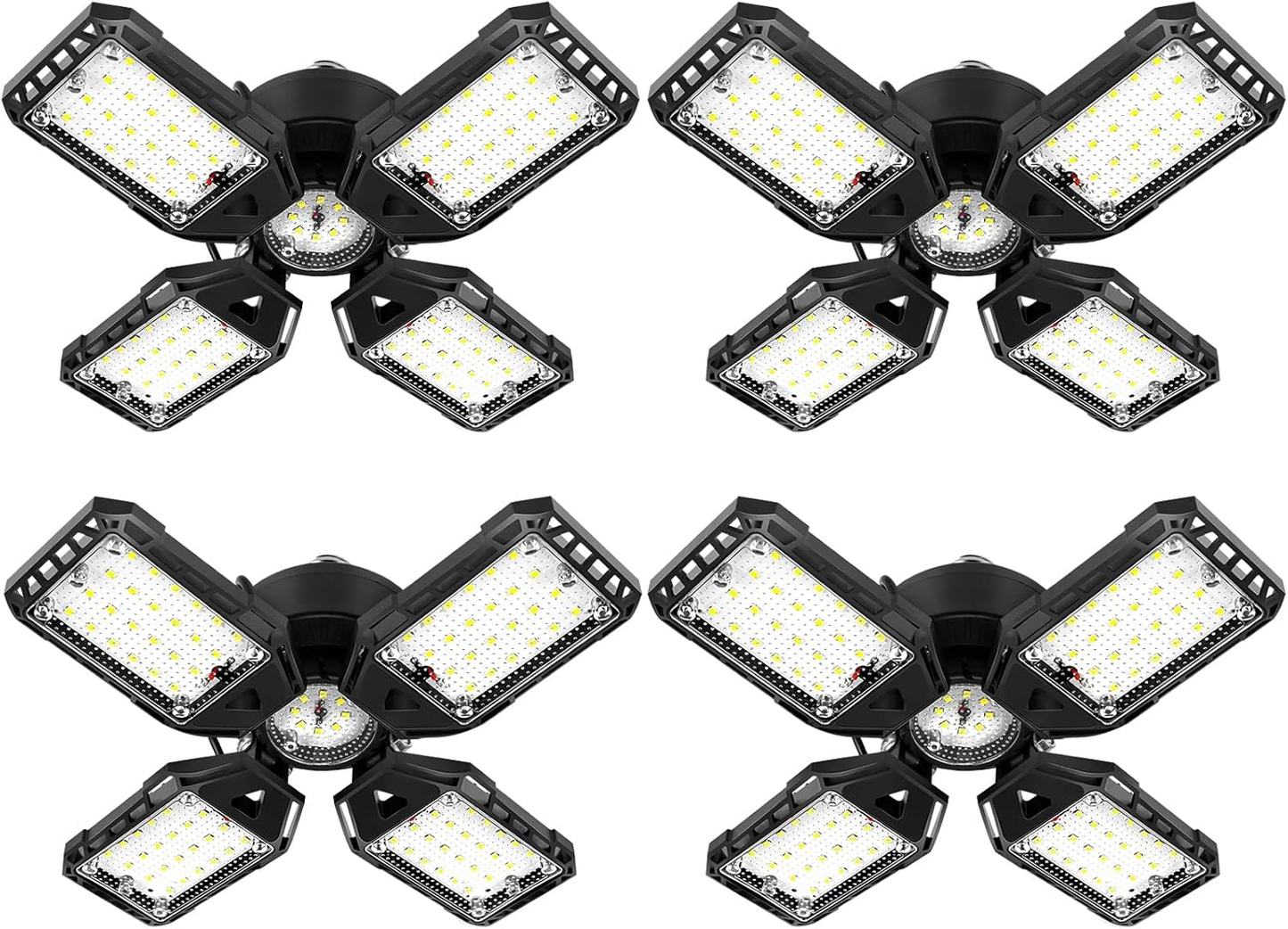 LED Garage Lights Bulb 2 Pack 180W 18000LM 6500K Led Shop Light with 6 plus 1 Deformable Panels Basement Barn Ceiling Lights for E26/E27