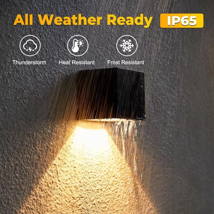 Square Solar Wall Lantern — IP65 Garden and Balcony Sensor Light
