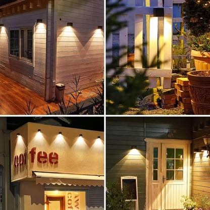 Square Solar Wall Lantern — IP65 Garden and Balcony Sensor Light