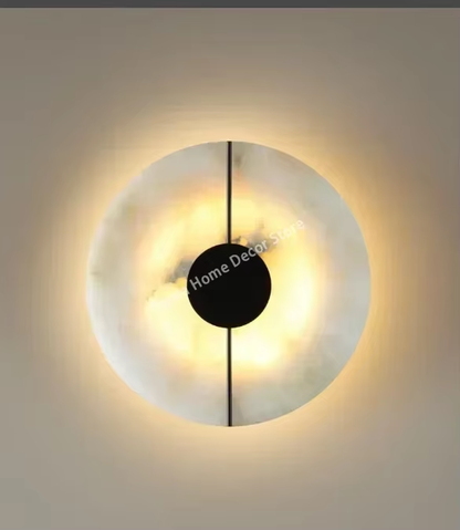 Modern Luxury Creative Marble Wall Light - Alabaster Marble Wall Sconce for Bedroom Bedside Living Room Aisle Indoor Decor