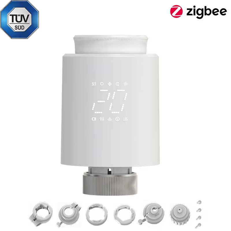 Smart TRV Radiator Valve — Zigbee/WiFi Voice-Controlled Temperature Actuator
