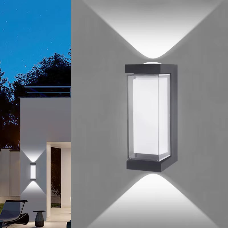 Modern LED Waterproof up down Wall Lamp Outdoor and Indoor Wall Light Courtyard Porch Corridor Bedroom Wall Sconce AC85-265