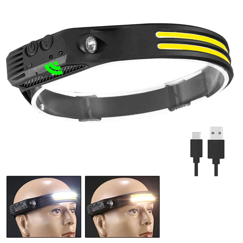 TrailBeam COB LED Headlamp – Hands-Free Power for Every Adventure