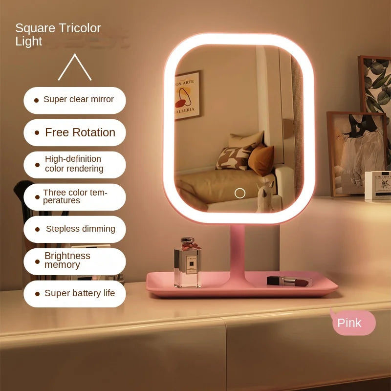 Niche Luxe LED Vanity Mirror — 3-Tone Glam Light Touch Mirror for Premium Makeup Perfection