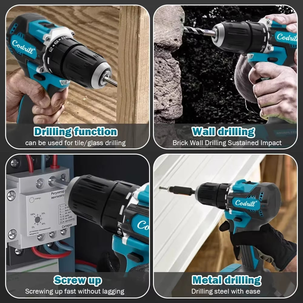 Original DDF487 Cordless Driver Drill 18V Brushless Electric Impact Screwdriver Rechargeable Power Tool (Ony Tool)