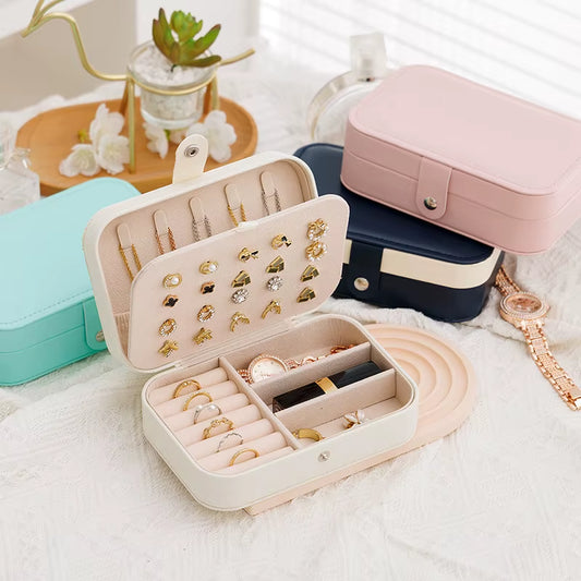  Luxe Portable Jewelry Vault — Leather Travel Case for Earrings, Necklaces & Daily Treasures