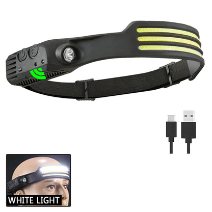 TrailBeam COB LED Headlamp – Hands-Free Power for Every Adventure