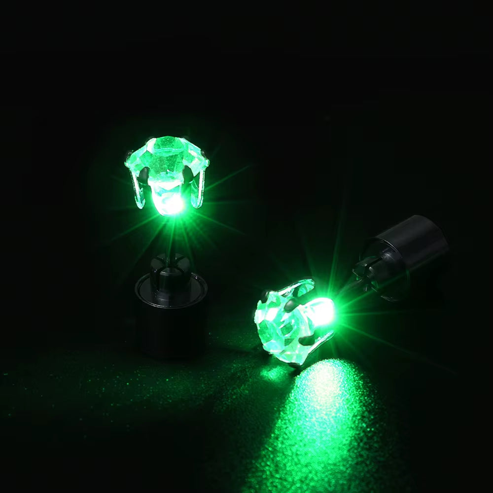 1/2Pcs LED Light up Ear Stud Earrings Colorful Flashing Zircon Earring Stainless Steel Party Night Bling Ear Ring Studs Jewelry