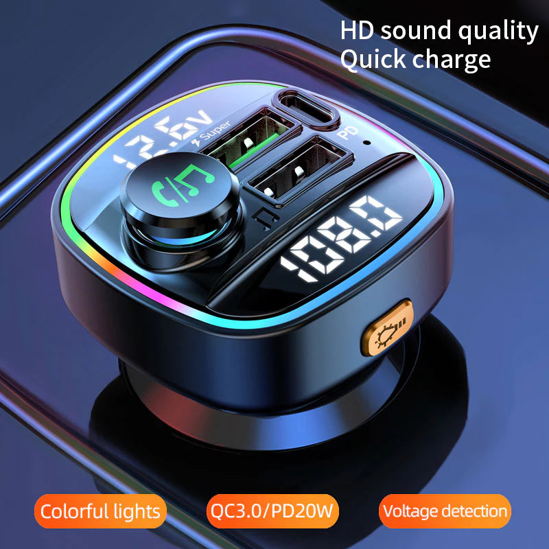 DriveLink FM Pro Transmitter – Hands-Free Sound & Super Fast Charge