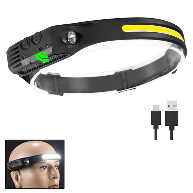 TrailBeam COB LED Headlamp – Hands-Free Power for Every Adventure