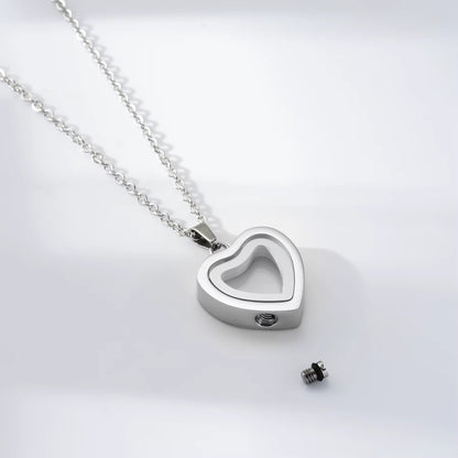 🫶🏾 Glass Heart Cremation Necklace – Eternal Memory Keepsake