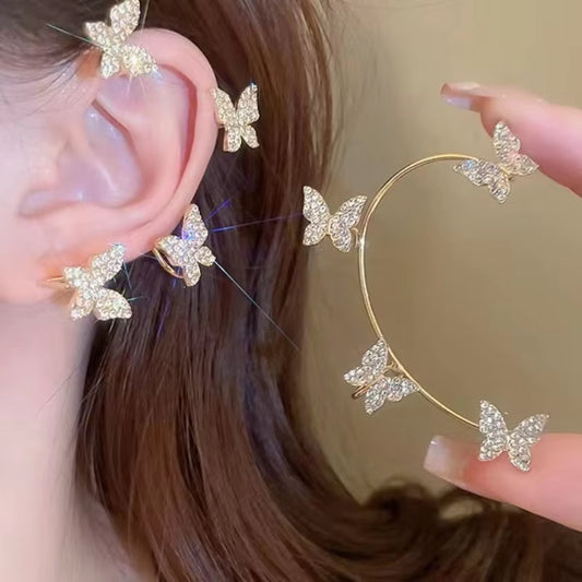 🦋 Luxury Butterfly Clip Earrings – No Piercing Needed