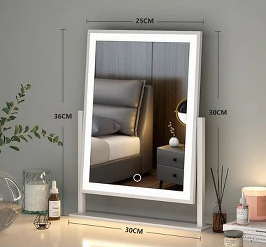 Compact Room Vanity Mirror with Light for Home Use