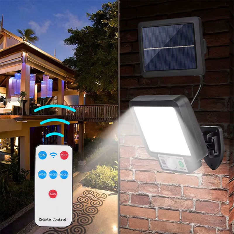Outdoor Waterproof Emergency Street Garden Security Decor Lamp LED Solar Split Wall Lamp Motion Sensor Sunlight Light 3 Mode
