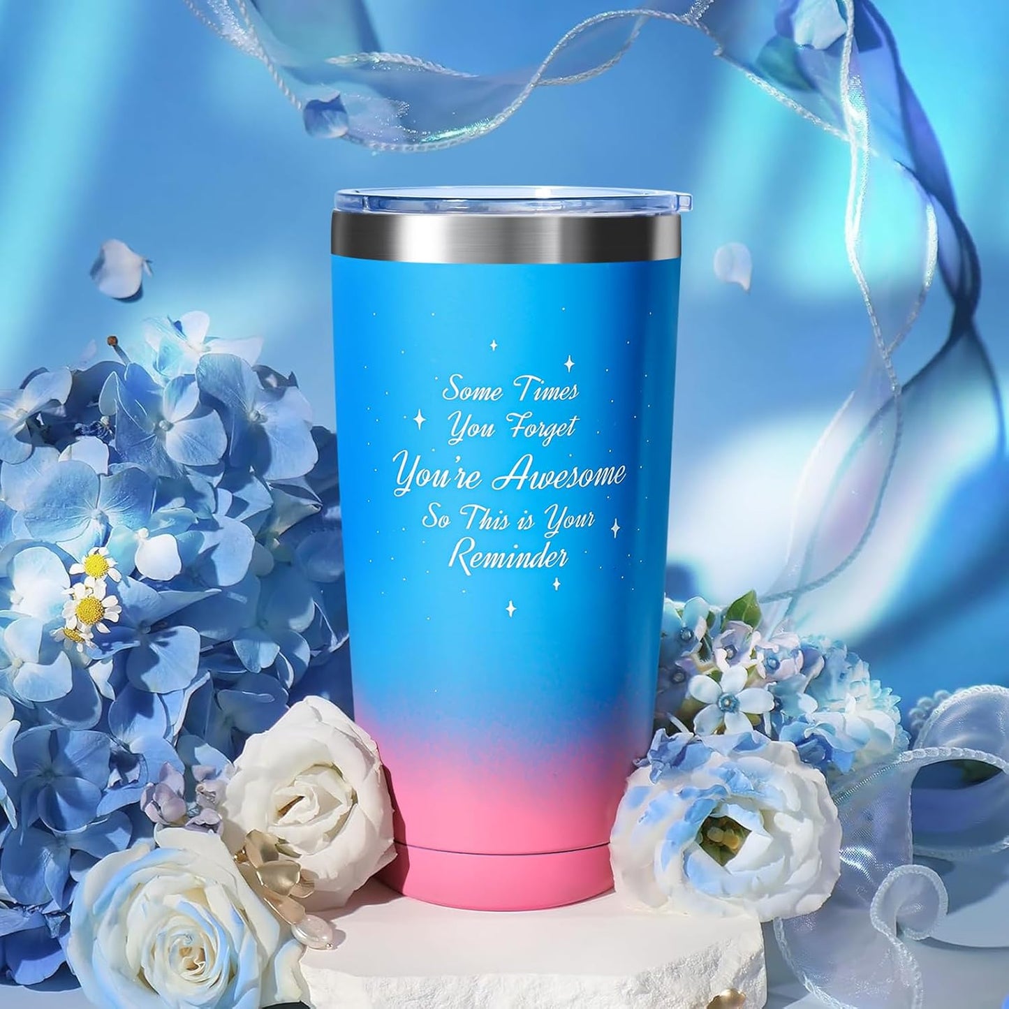 Jasmine Spa Gift Basket – 6-Piece Luxury Set (Tumbler, Candle, Bath Soaks & More)